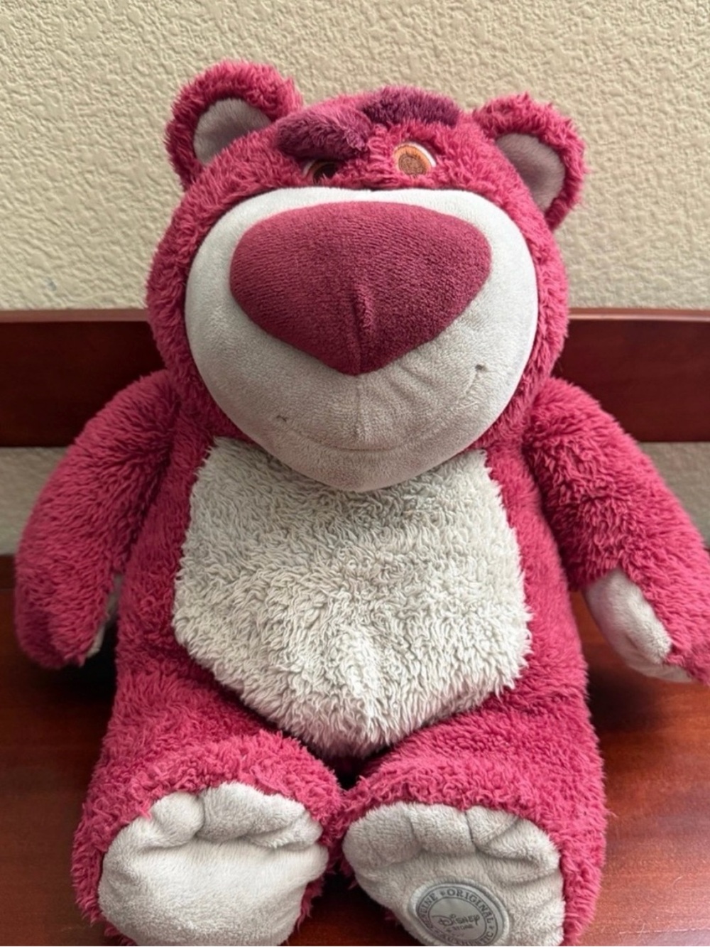 Disney Pink and Cream Plush Bear Stuffed Toy